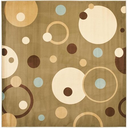 Safavieh 7 x 7 ft. Square Country and Floral Porcello Green and Multicolor Area Rug PRL6851-5291-7SQ